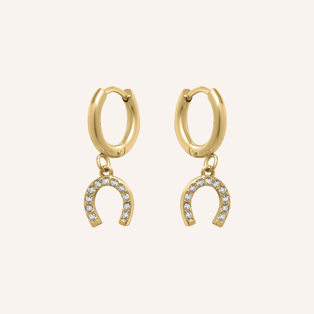 Gus Horseshoe Hoop Earring (Gold)