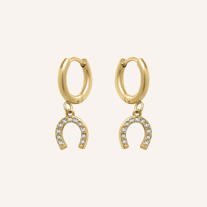 Gus Horseshoe Hoop Earring (Gold)