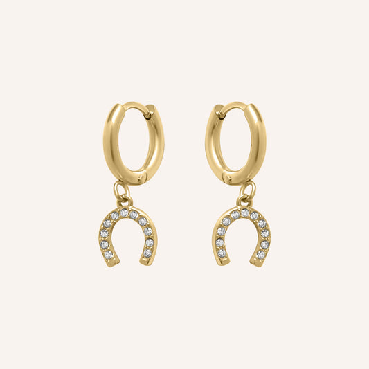 Gus Horseshoe Hoop Earring (Gold)