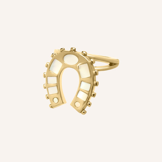 Gus Shell Horseshoe Ring