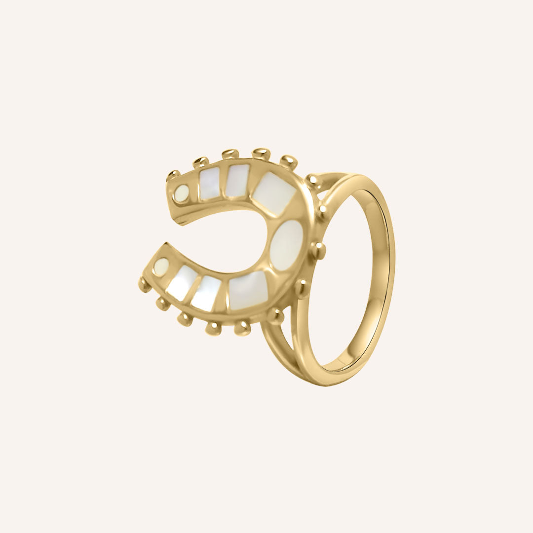 Gus Shell Horseshoe Ring