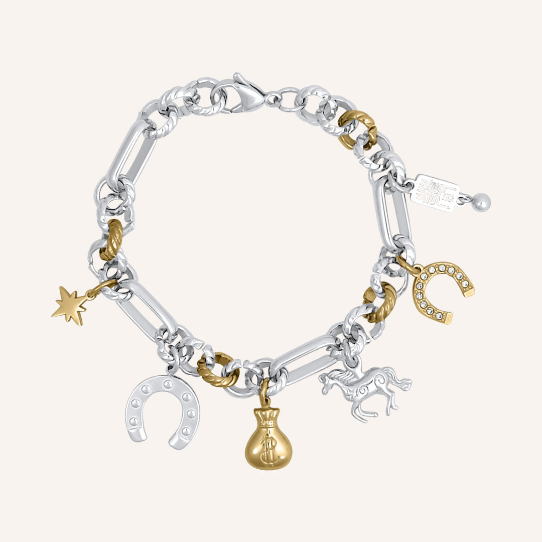 Gustavo Instant Wealth Charm Bracelet (Duo Tone)