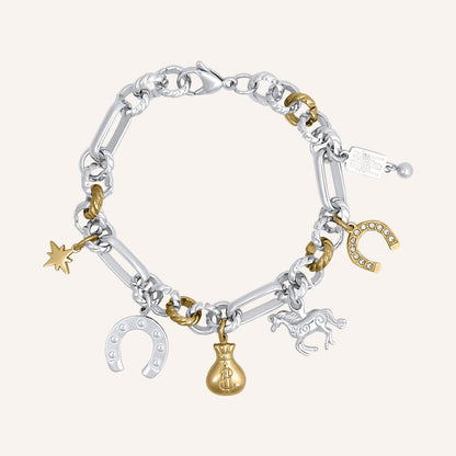 Gustavo Instant Wealth Charm Bracelet (Duo Tone)