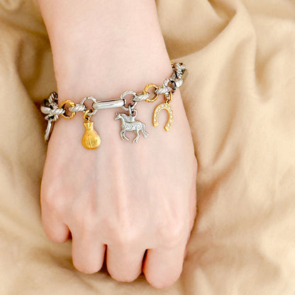 Gustavo Instant Wealth Charm Bracelet (Duo Tone)