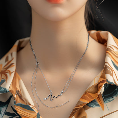 Gwendoline Snake Hybrid Chain Necklace