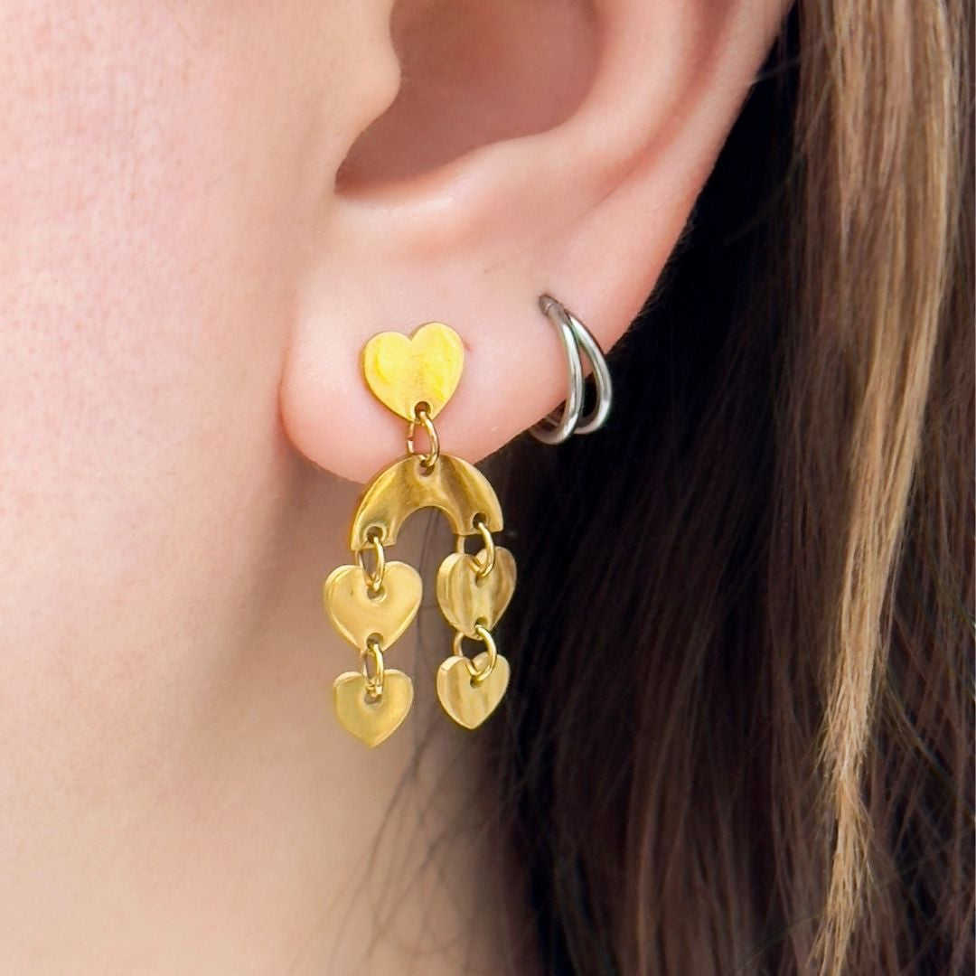 Gwyneth Falling In Love Earring - Gold - BLFX