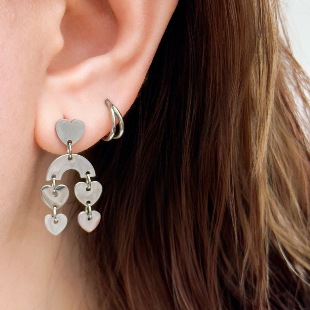 Gwyneth Falling In Love Earring - Silver - BLFX