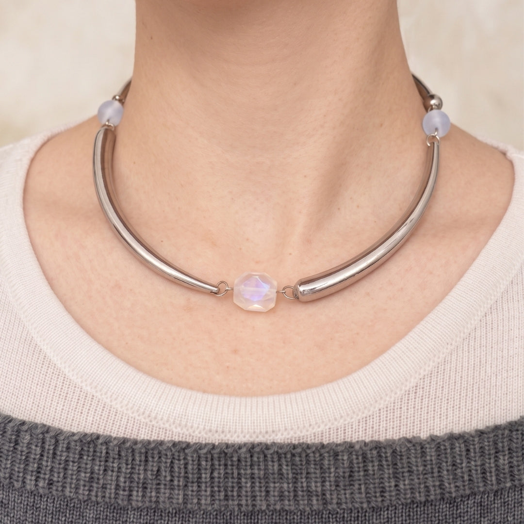 Hailey White Moonstone Necklace