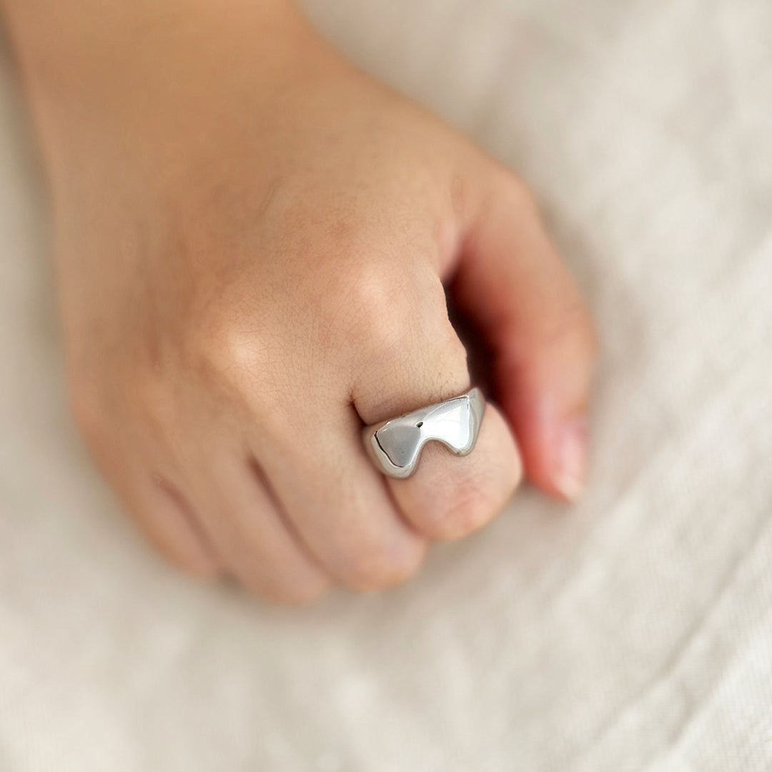 Halen Lava Drip Ring - Silver