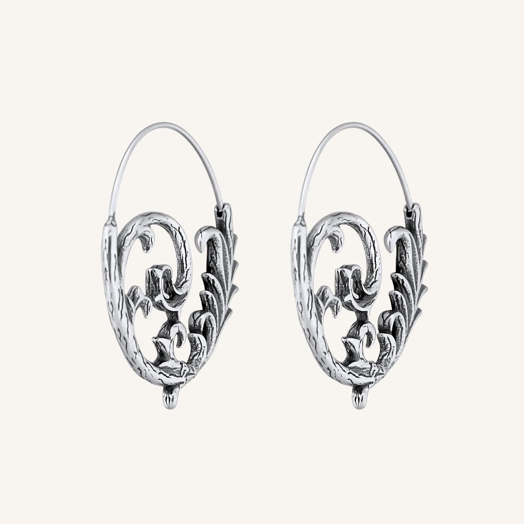 Halsey Orna Leaf Hoop Earring