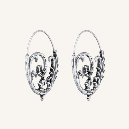 Halsey Orna Leaf Hoop Earring