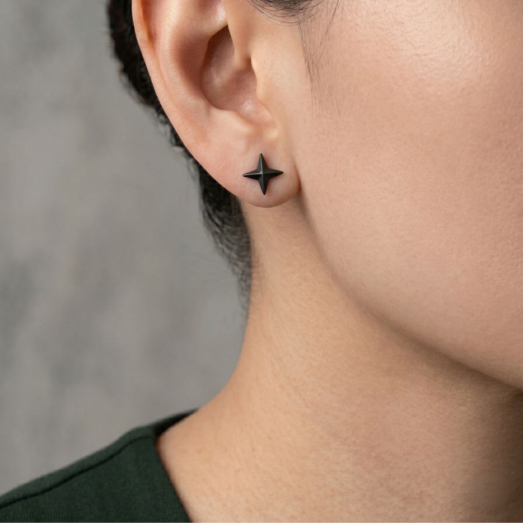 Hamish Smoke Star Stud Earring (Single)