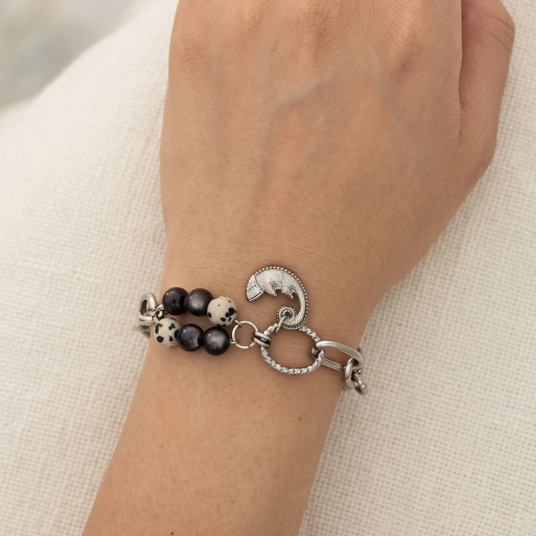 Harker Chameleon Obsidian Bracelet