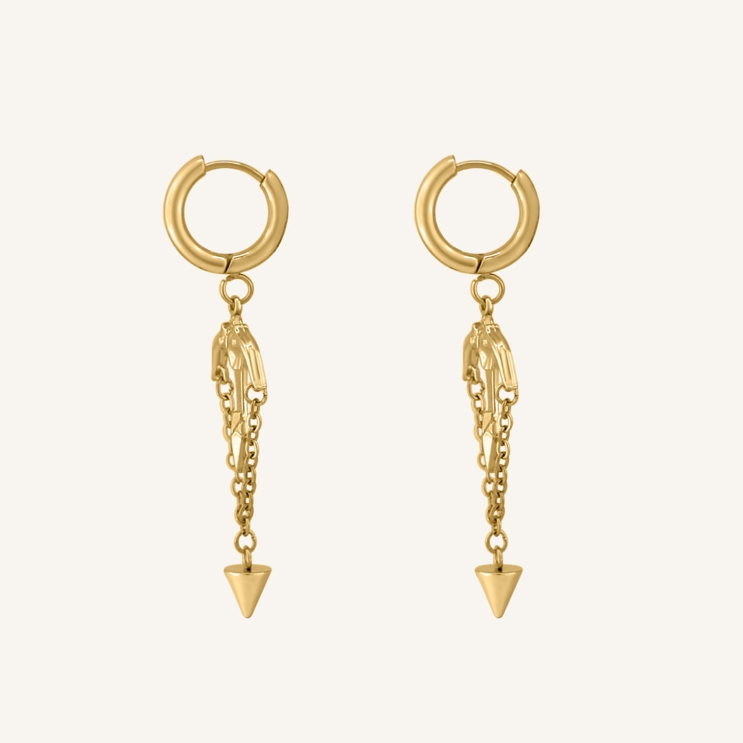 Harvey Crossbow Hoop Earring (Gold)