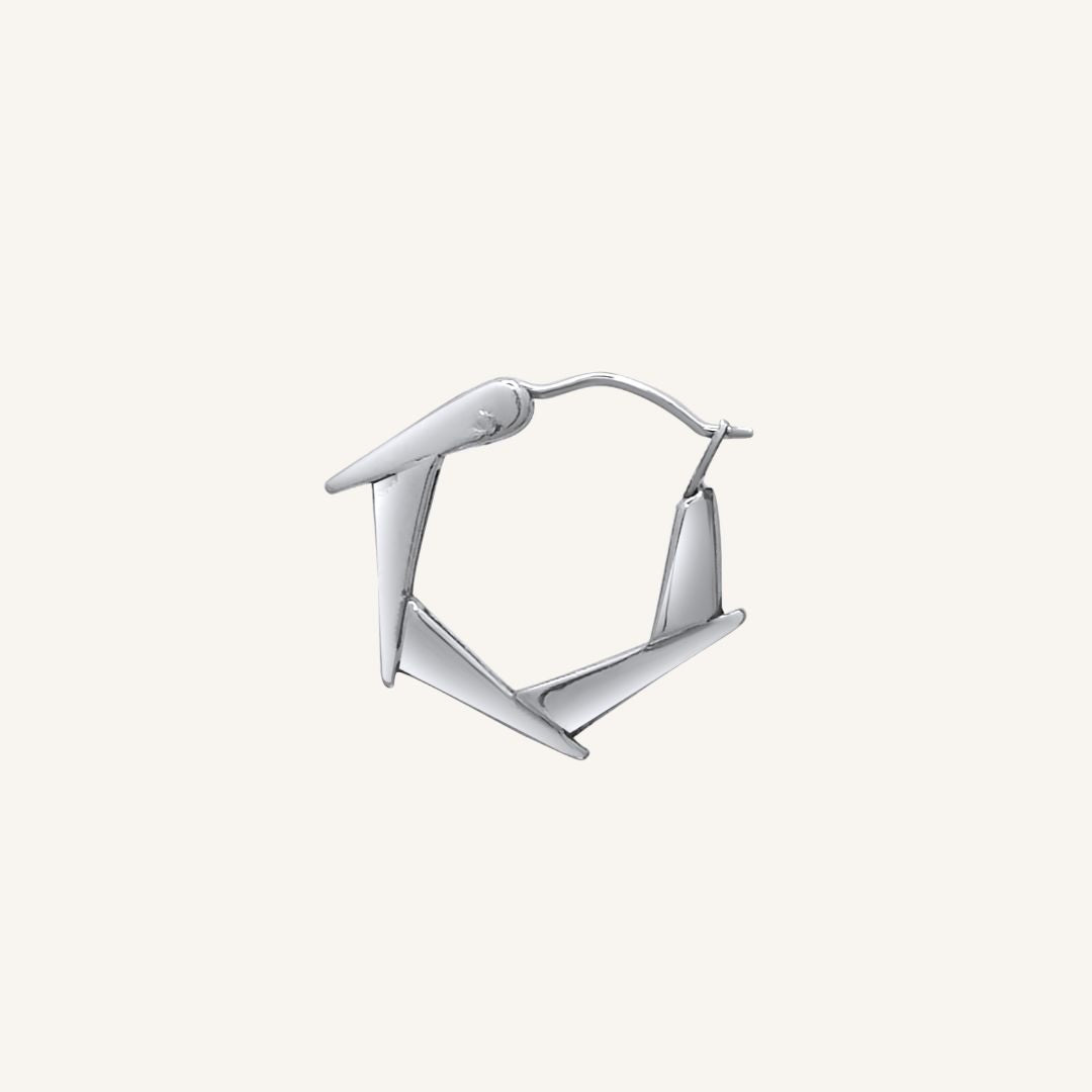 Henry Hexagon Hoop Earring (Single) - BLFX