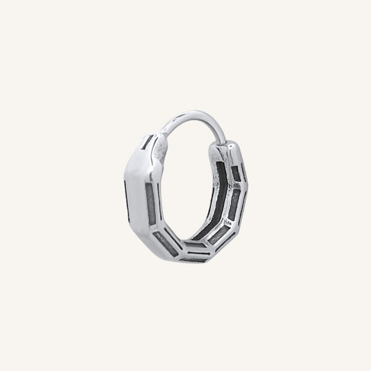 Herschel Hextagon Hoop Earring (Single)