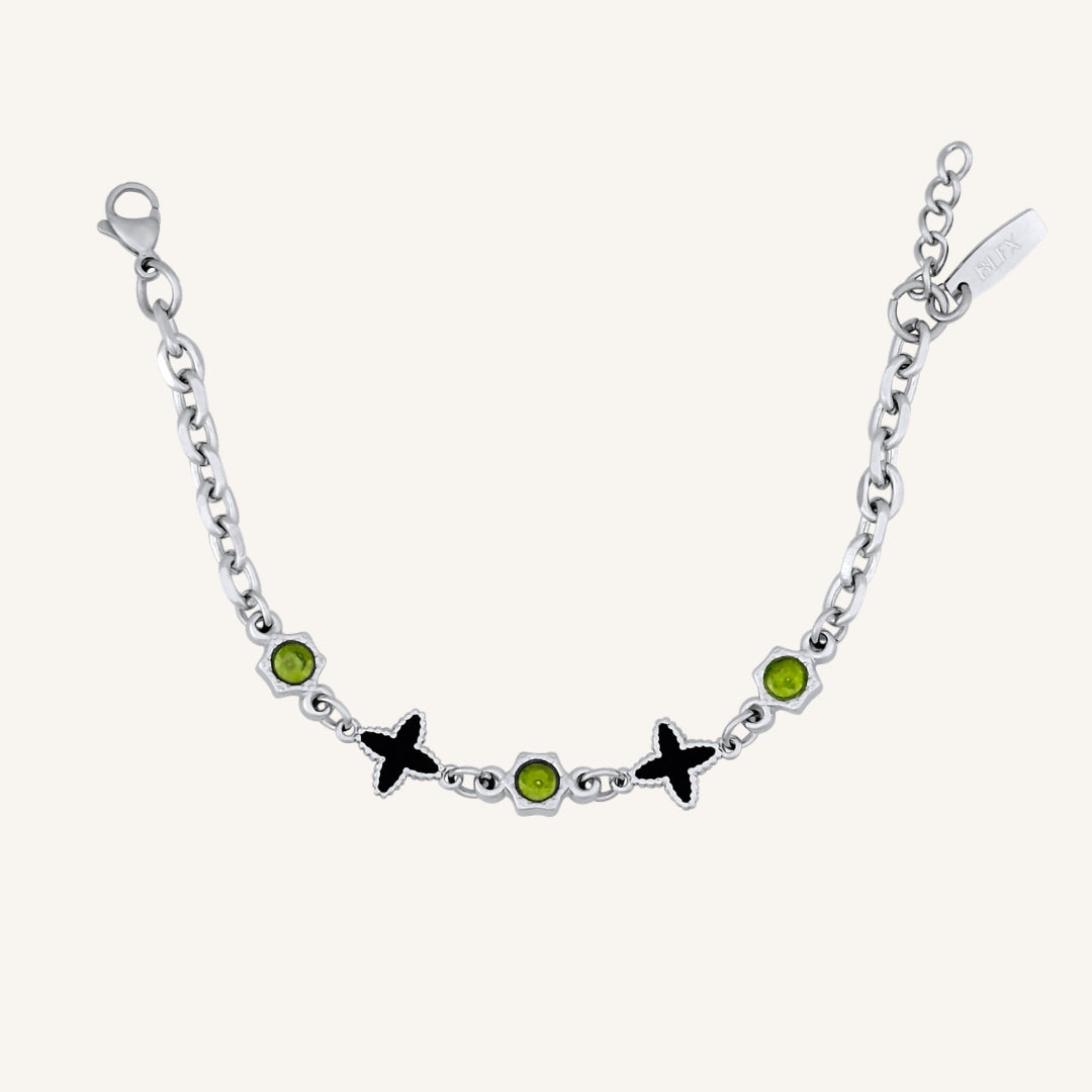 Heston Green Hex and Star Bracelet