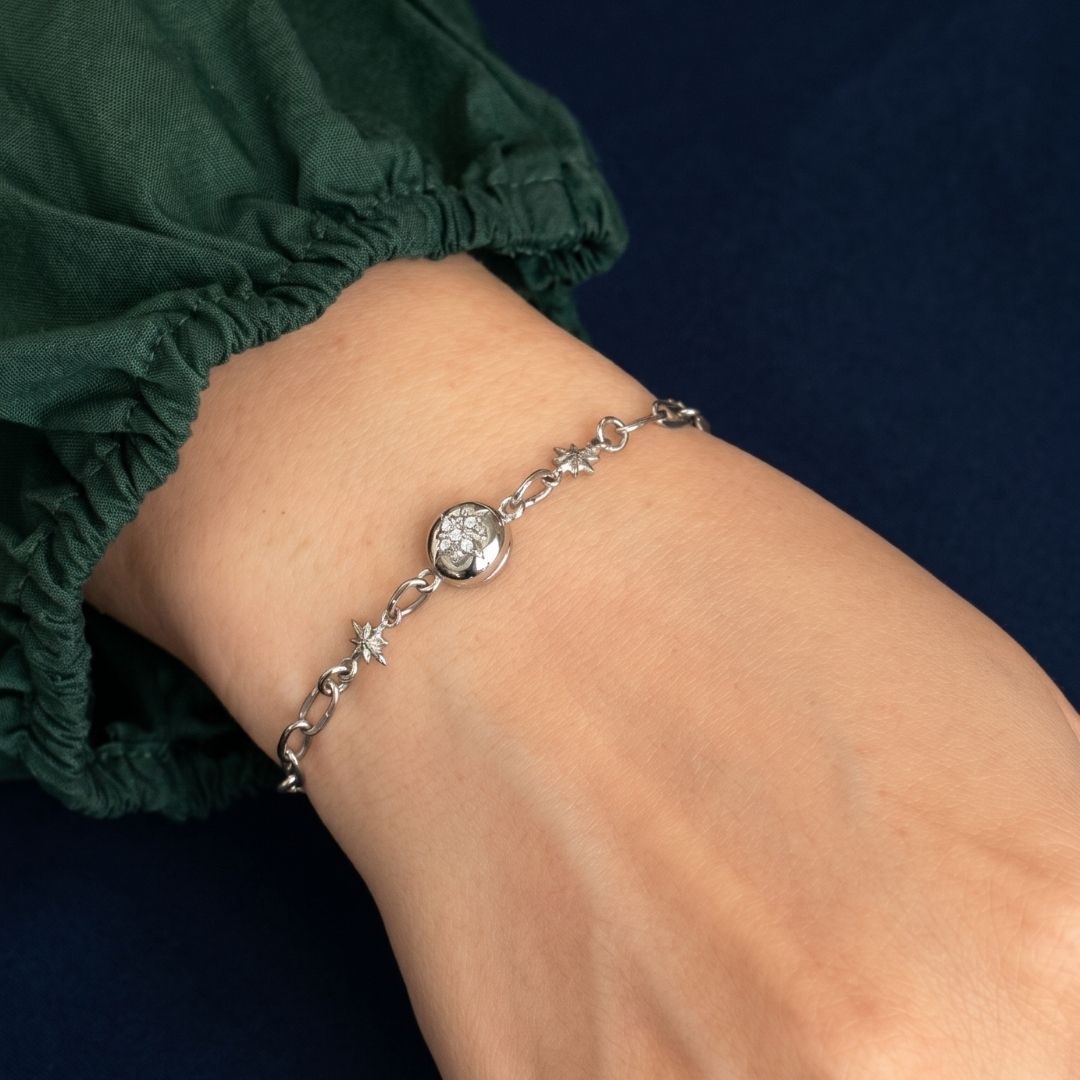 Hikari Spark Star Magnetic Bracelet (Silver) - BLFX