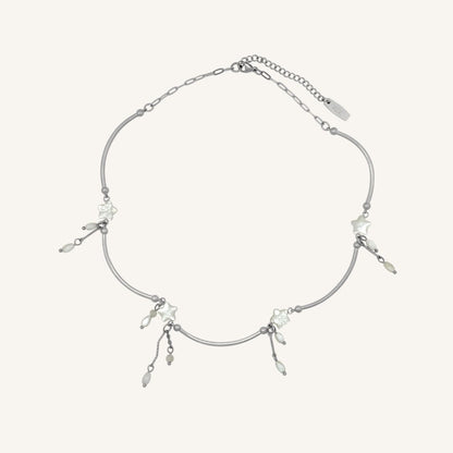 Hikaru Shell Star Scallop Necklace (Silver)