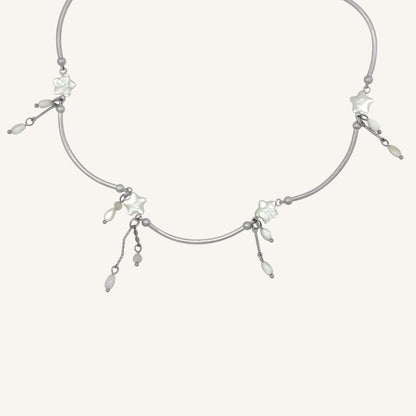 Hikaru Shell Star Scallop Necklace (Silver)