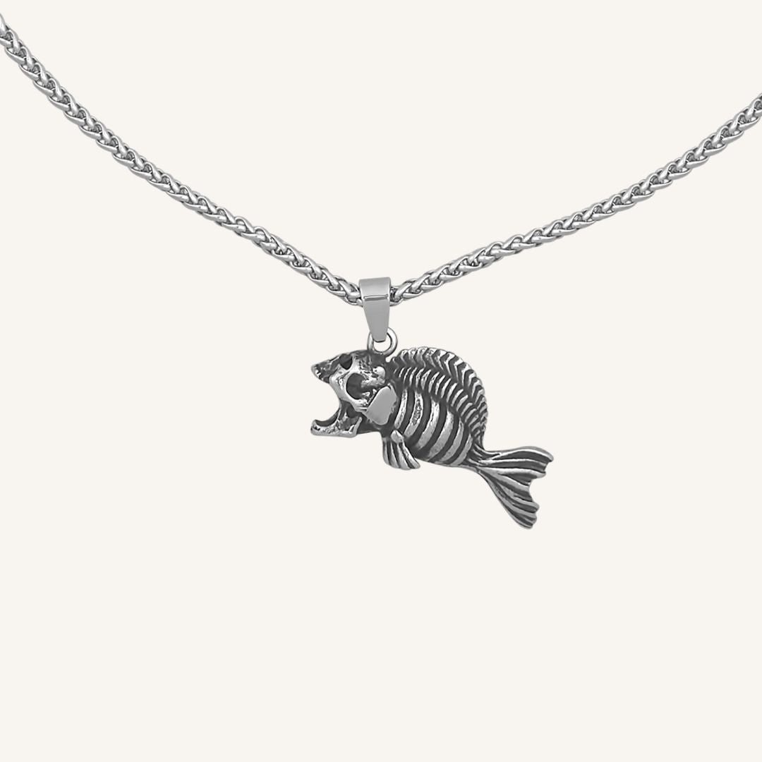 Humaid Fish Bone Long Necklace