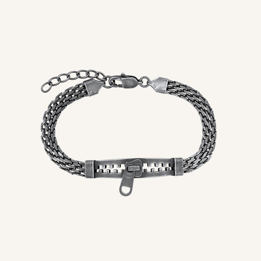 Huxley Zipper Chain Bracelet - Smoke