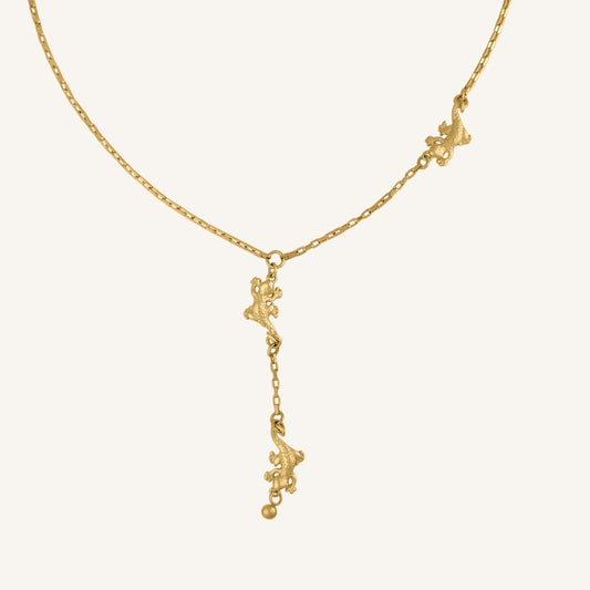 Jalala Gecko Necklace (Gold)