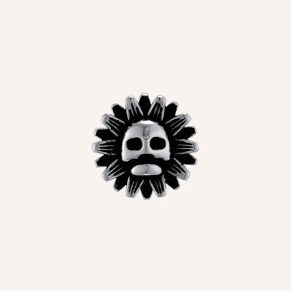 Kaden Skull Sun Flat Back Stud Earring - single