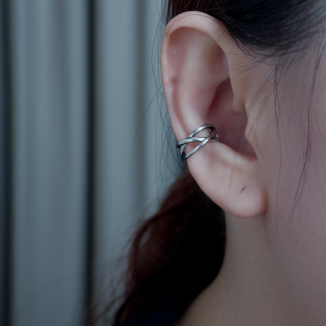 Kameron Layered Cross Ear Cuff