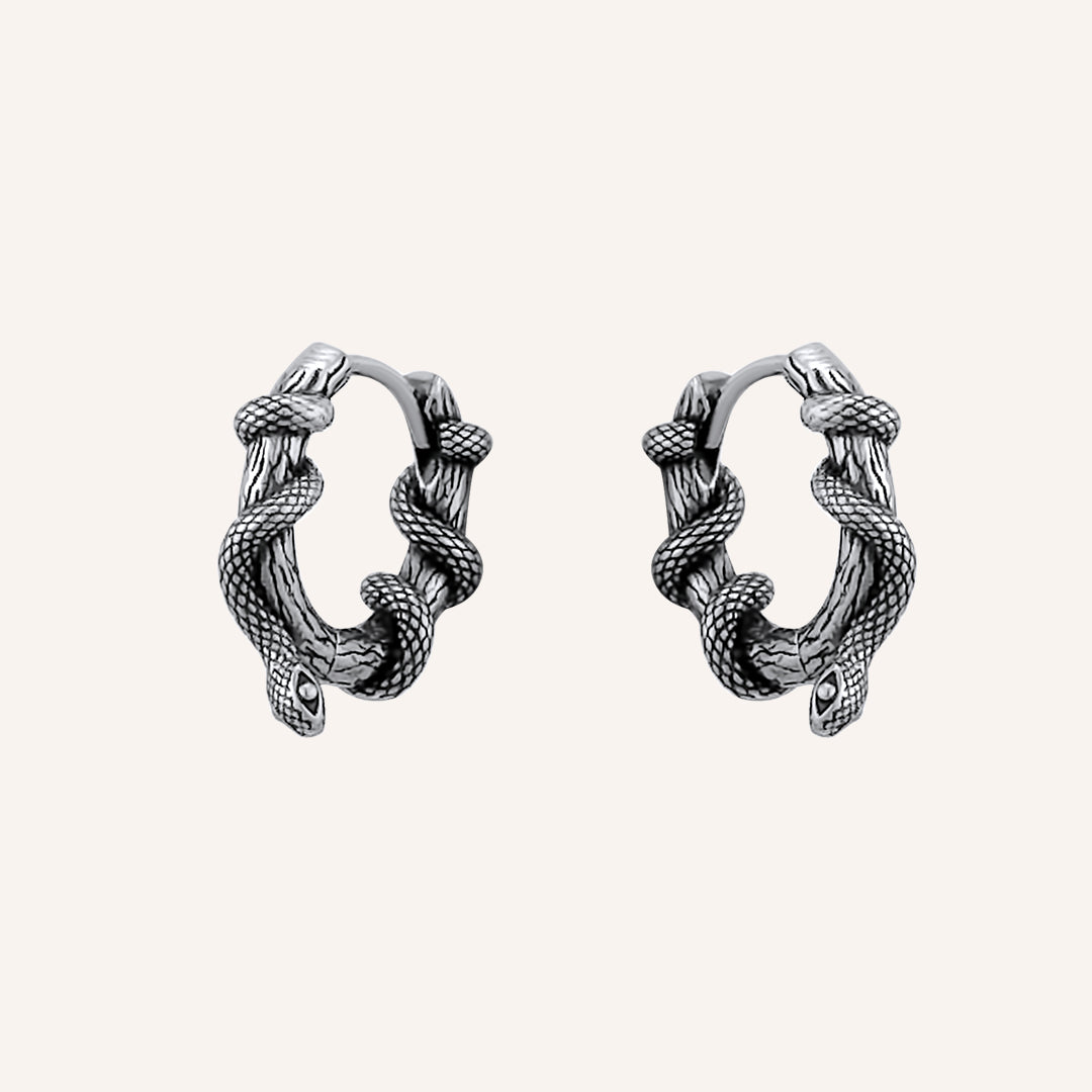Karter Snake Wrap Hoop Earrings
