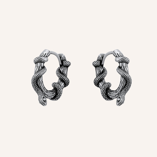 Karter Snake Wrap Hoop Earrings