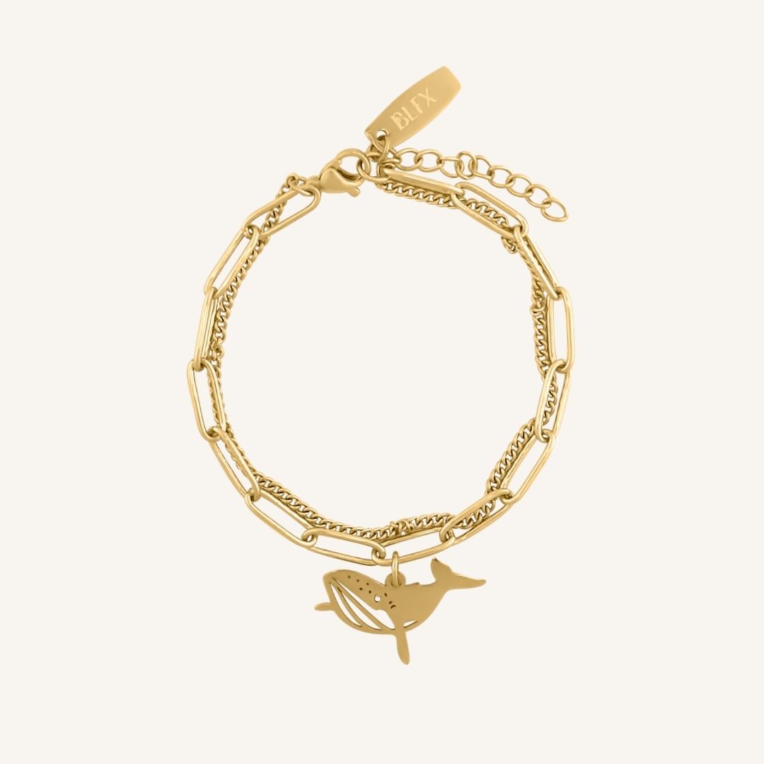 Keiko Whale Layered Bracelet (Gold)