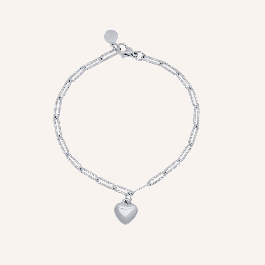 Layla Love Tectured Chain Bracelet - Silver - BLFX