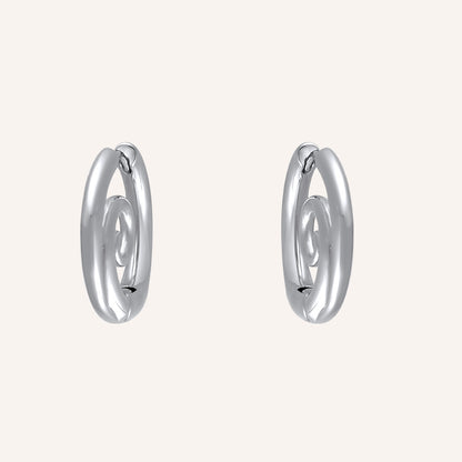 Lucian Spiral Hoop Earring - Silver