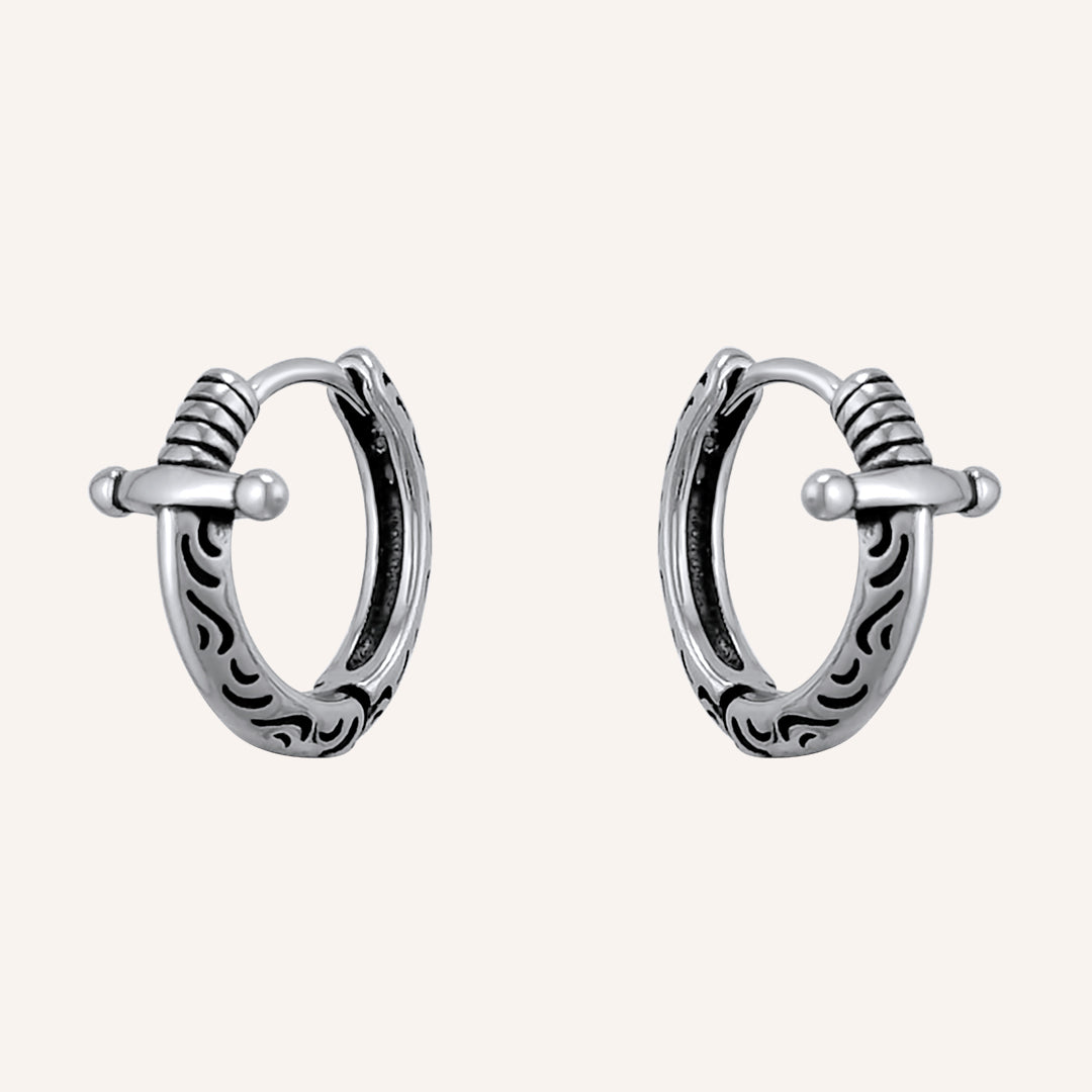 Luciana Sword Hoop Earrings