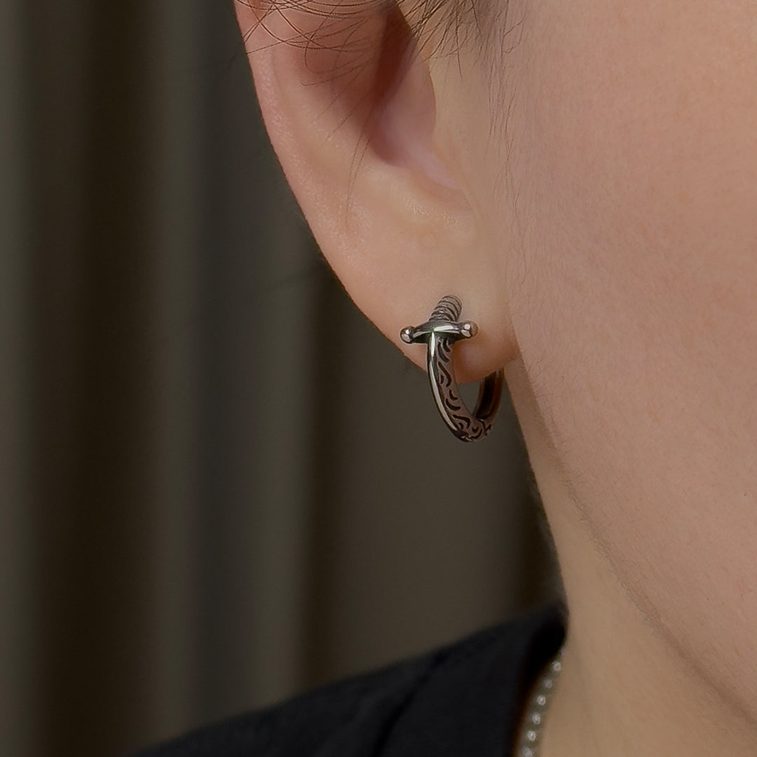 Luciana Sword Hoop Earrings