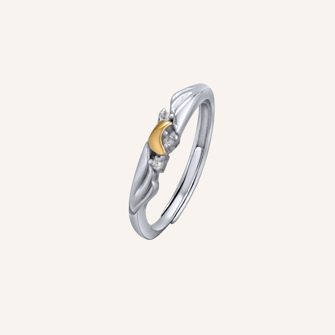 Luke Duo-tone Moon Ring