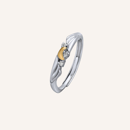 Luke Duo-tone Moon Ring