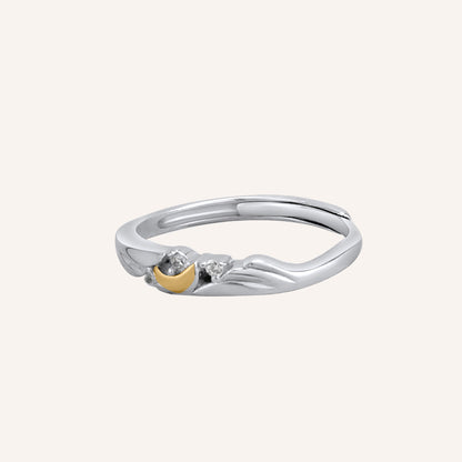 Luke Duo-tone Moon Ring