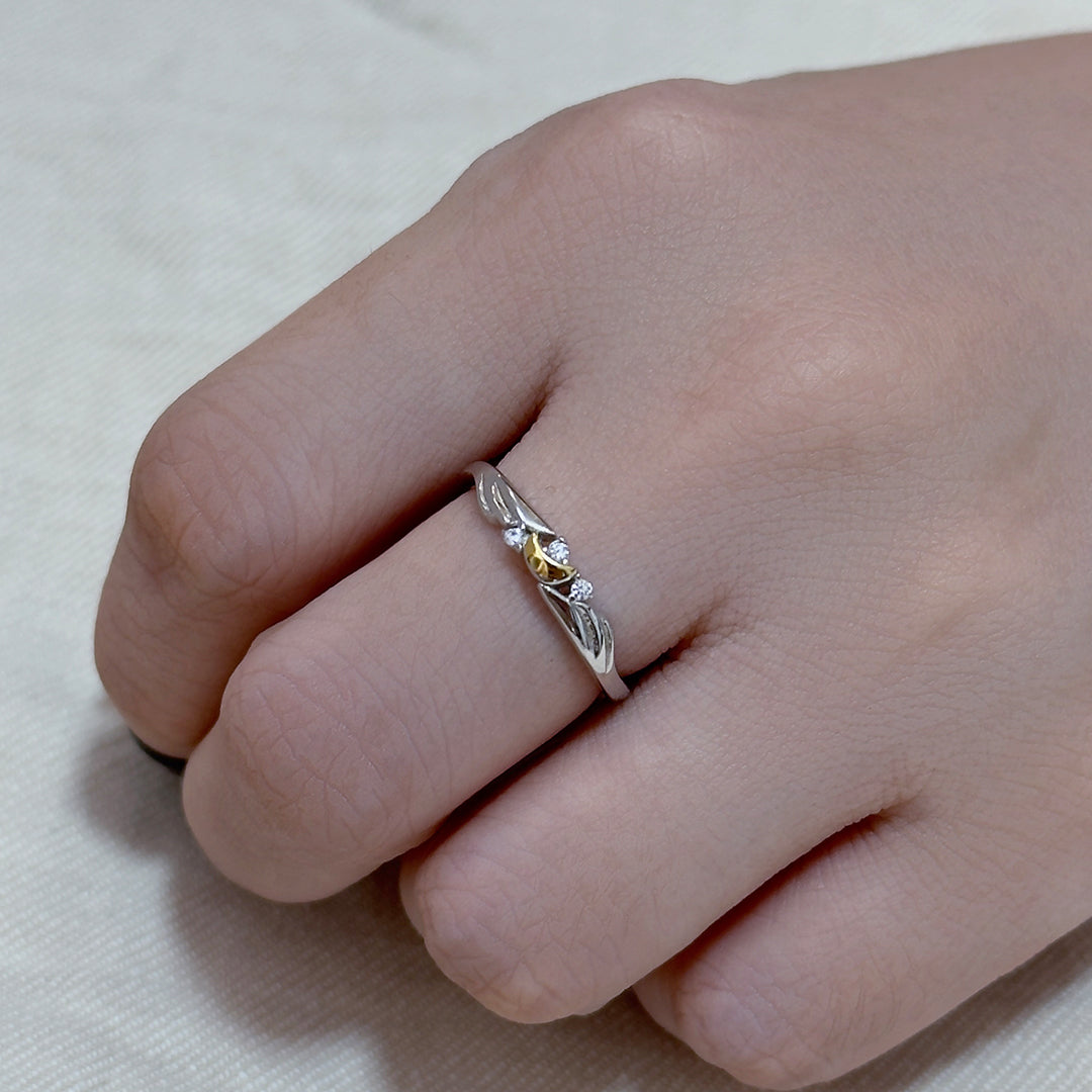 Luke Duo-tone Moon Ring
