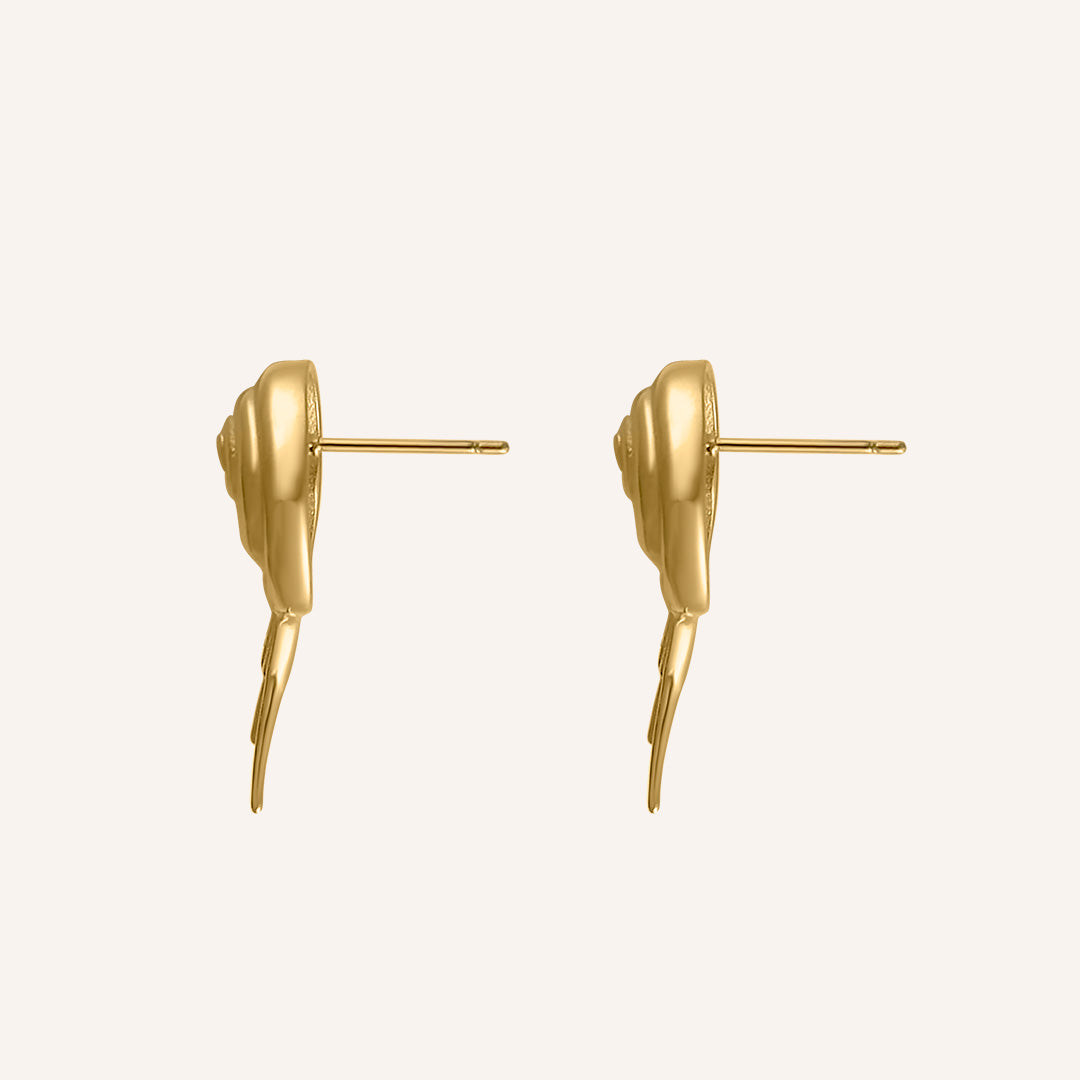 Macsen Snail Ear Stud - Gold