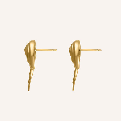 Macsen Snail Ear Stud - Gold