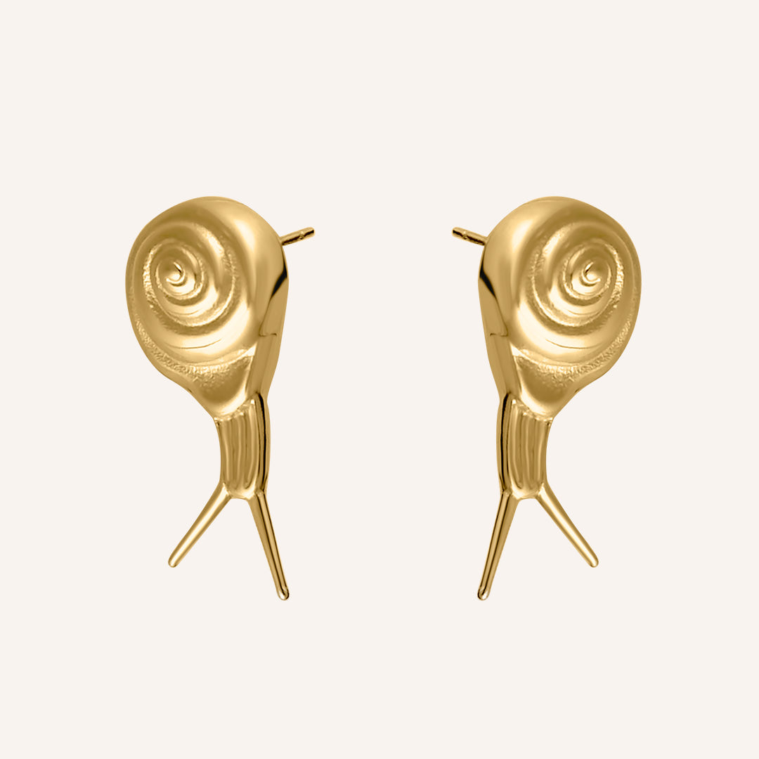 Macsen Snail Ear Stud - Gold