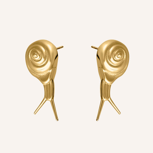 Macsen Snail Ear Stud - Gold