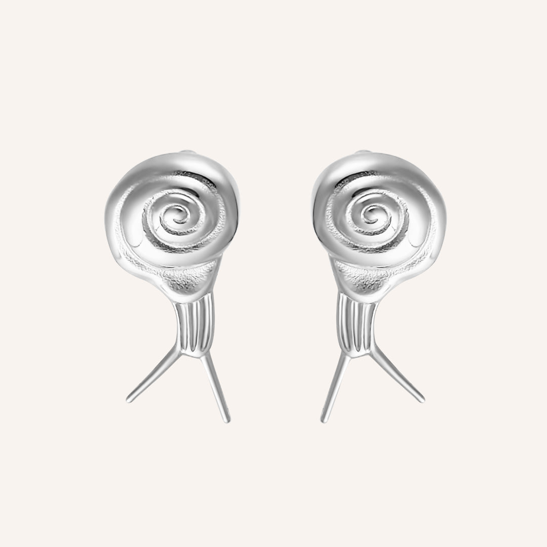 Macsen Snail Ear Stud - Silver