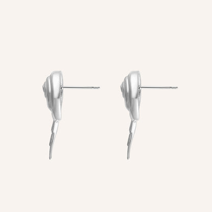Macsen Snail Ear Stud - Silver