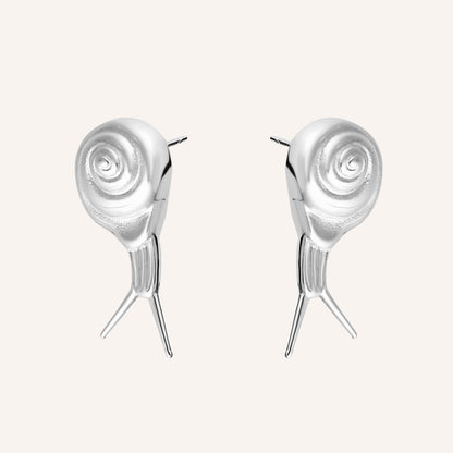 Macsen Snail Ear Stud - Silver