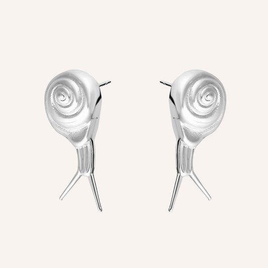 Macsen Snail Ear Stud - Silver