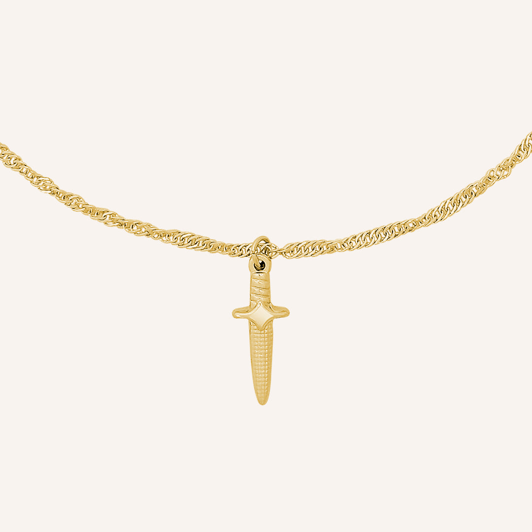 Magda Mini Sword Necklace - Gold