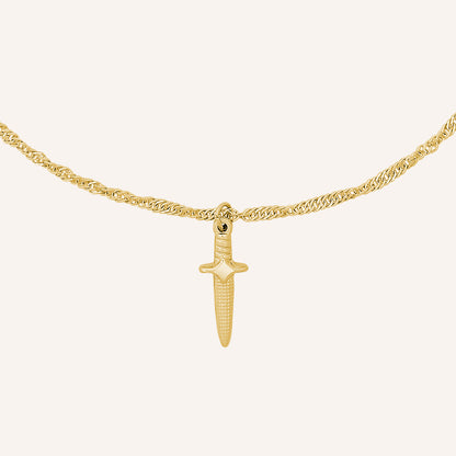 Magda Mini Sword Necklace - Gold